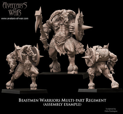 Beastmen Warriors (Multi-Part Regiment) by Avatars of War