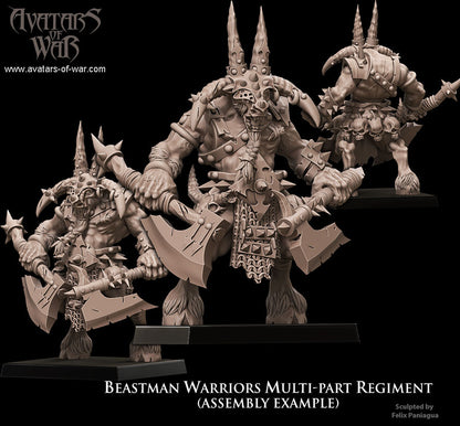 Beastmen Warriors (Multi-Part Regiment) by Avatars of War