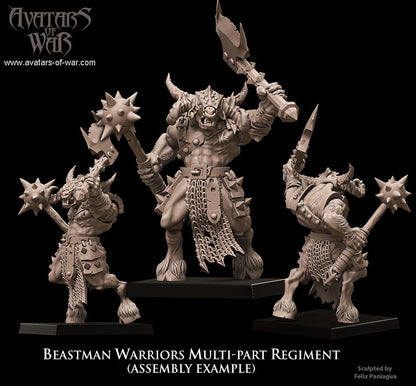 Beastmen Warriors (Multi-Part Regiment) by Avatars of War