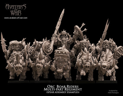 Orc Boar Riders (Multi-Part Regiment) by Avatars of War