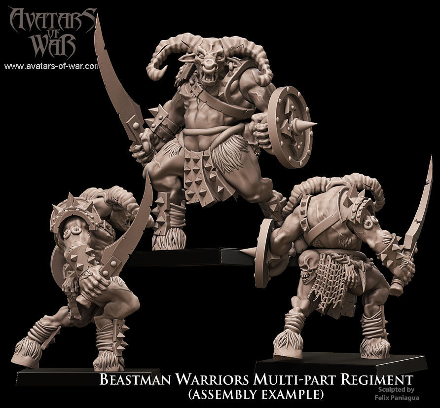 Beastmen Warriors (Multi-Part Regiment) by Avatars of War