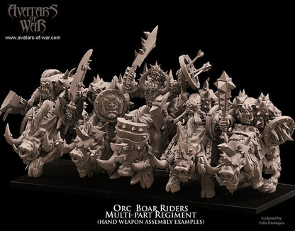 Orc Boar Riders (Multi-Part Regiment) by Avatars of War