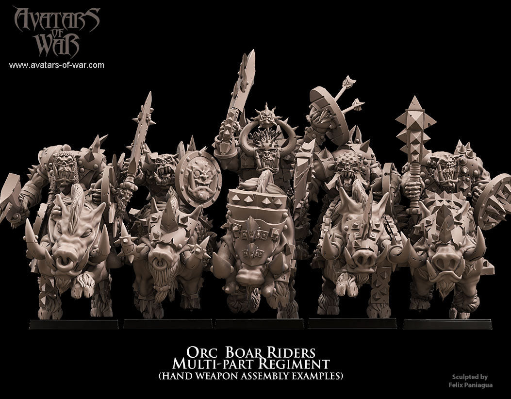 Orc Boar Riders (Multi-Part Regiment) by Avatars of War