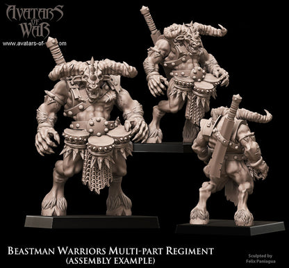 Beastmen Warriors (Multi-Part Regiment) by Avatars of War