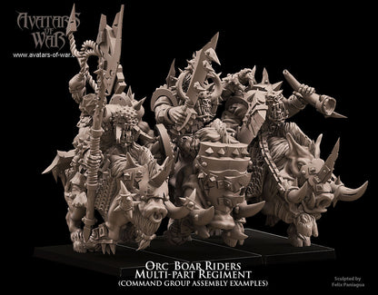 Orc Boar Riders (Multi-Part Regiment) by Avatars of War