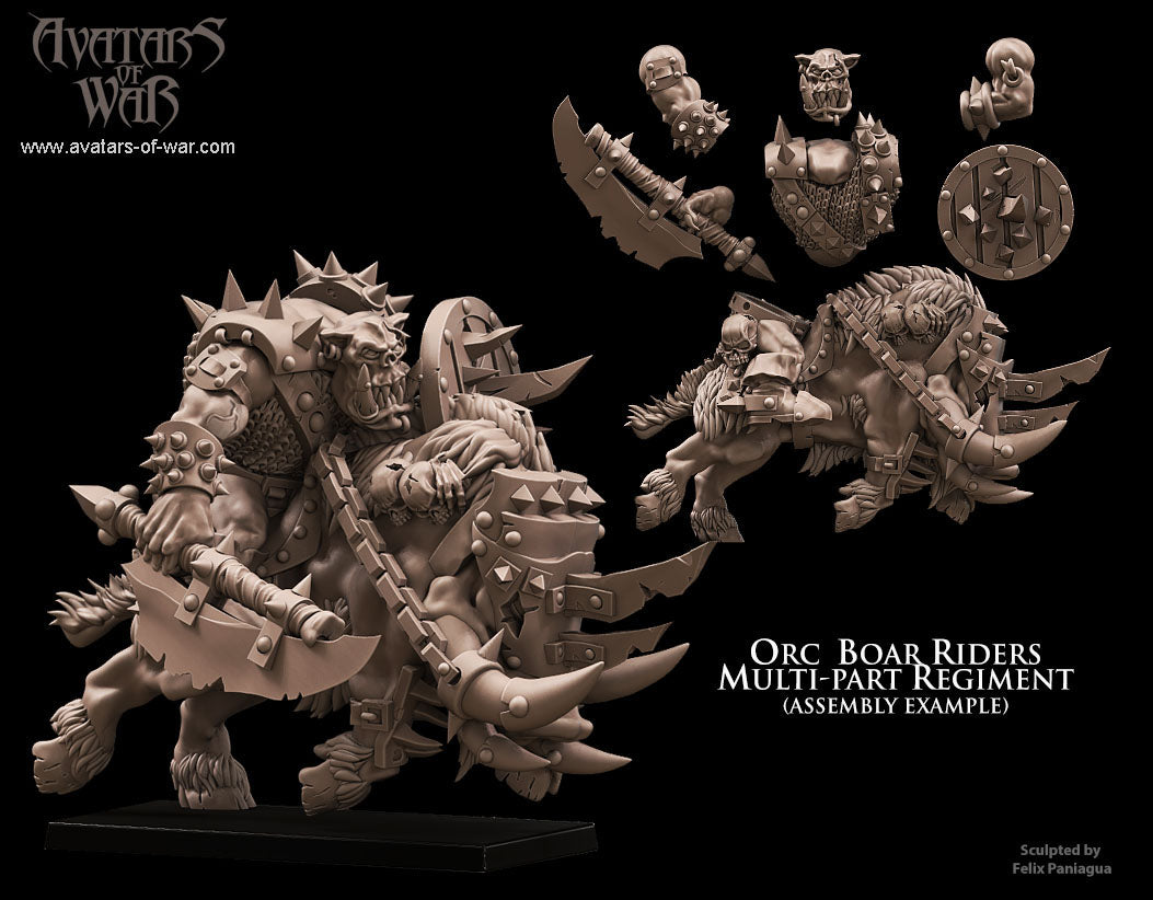 Orc Boar Riders (Multi-Part Regiment) by Avatars of War