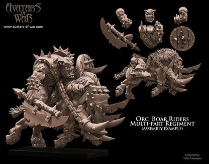 Orc Boar Riders (Multi-Part Regiment) by Avatars of War