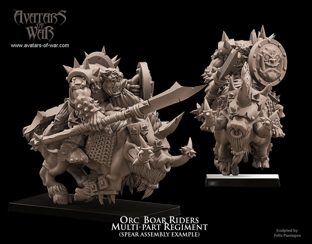 Orc Boar Riders (Multi-Part Regiment) by Avatars of War