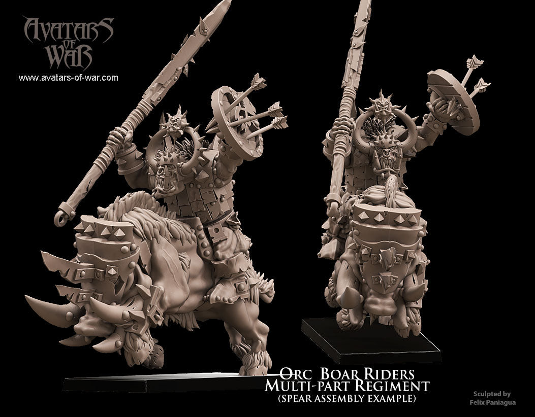 Orc Boar Riders (Multi-Part Regiment) by Avatars of War