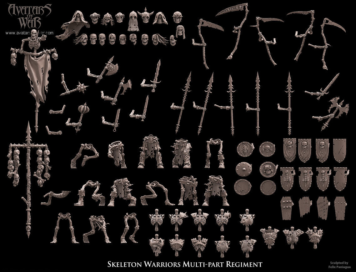 Skeleton Warriors (Multi-Part Regiment) by Avatars of War