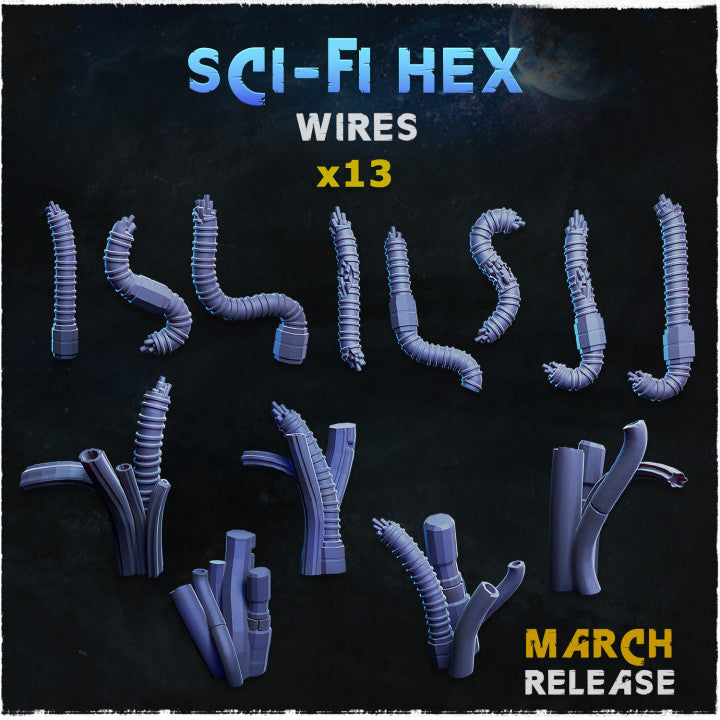 Sci-fi Hex Wires Basing Bits