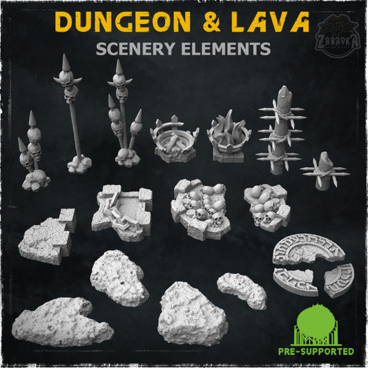 Dungeon Lava Scenery Elements