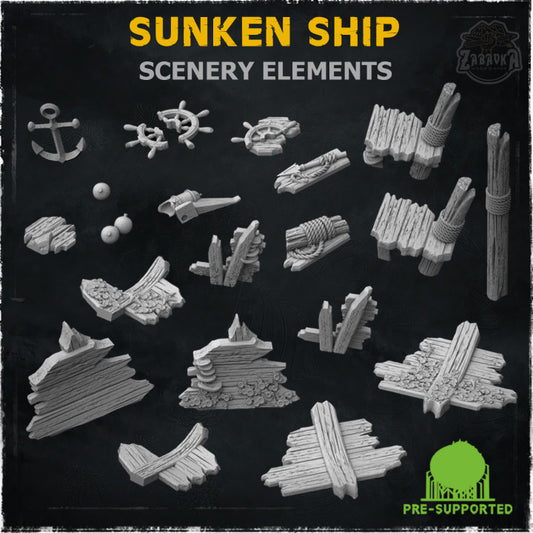 Sunken Ship Scenery Elements