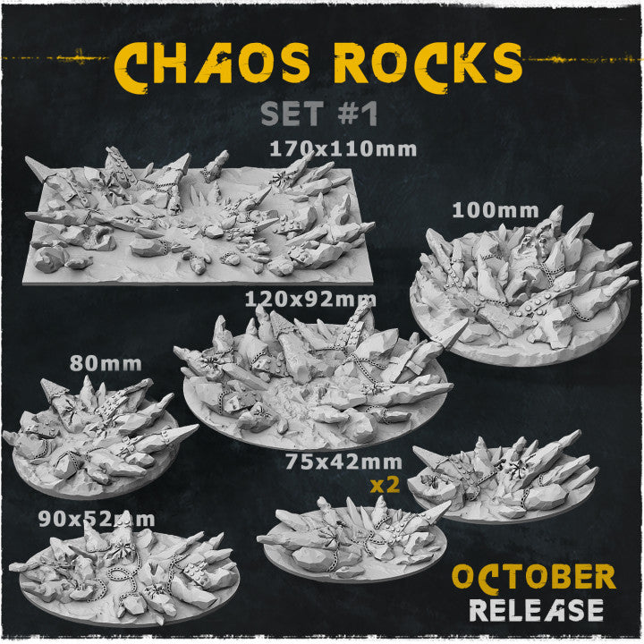 Chaos Rocks Bases by Zabavka – Miniature Horde