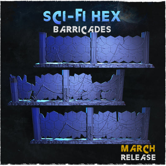 Sci-fi Hex tiles Barricades