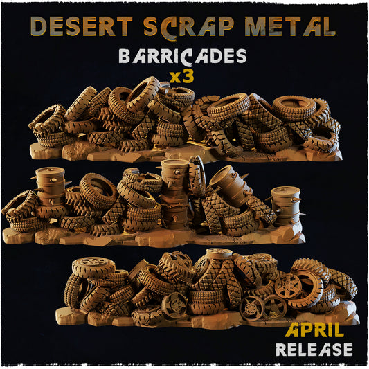 Desert Scrap Metal Barricades
