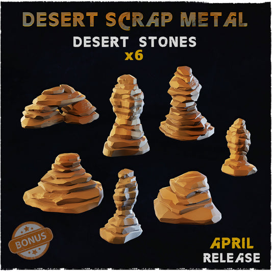 Desert Scrap Metal Desert Stones