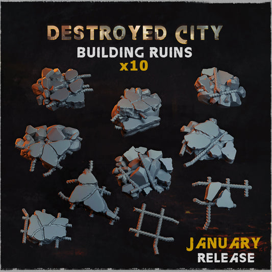Destroyed City Building Ruins