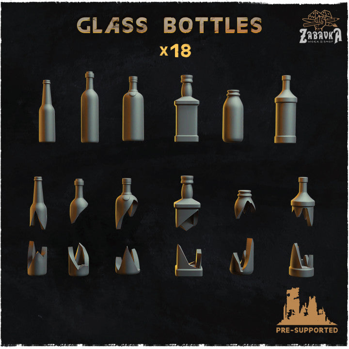 Glass Bottles x 5