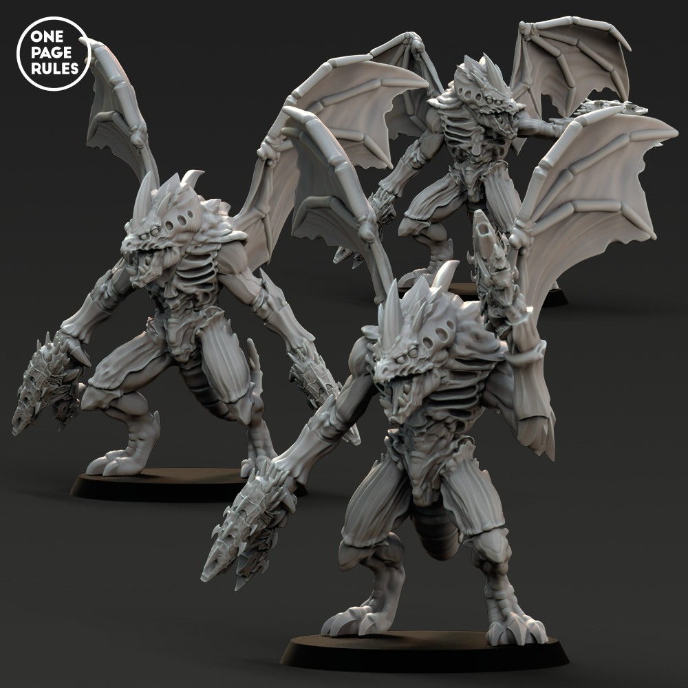 Hive Warriors (Wings, Spine Guns) - Alien Hives (3 Models)