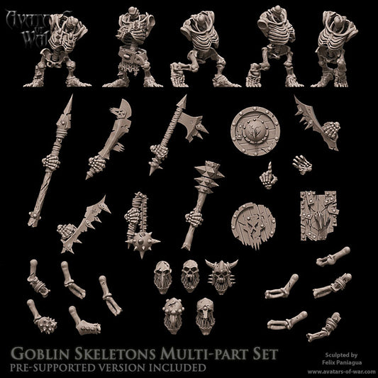 Goblin Skeletons (Multi-Part Regiment) by Avatars of War