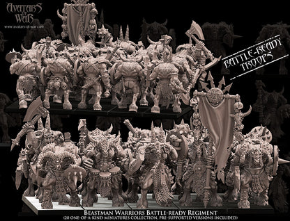 Beastmen Warriors (Battle-Ready Regiment) by Avatars of War