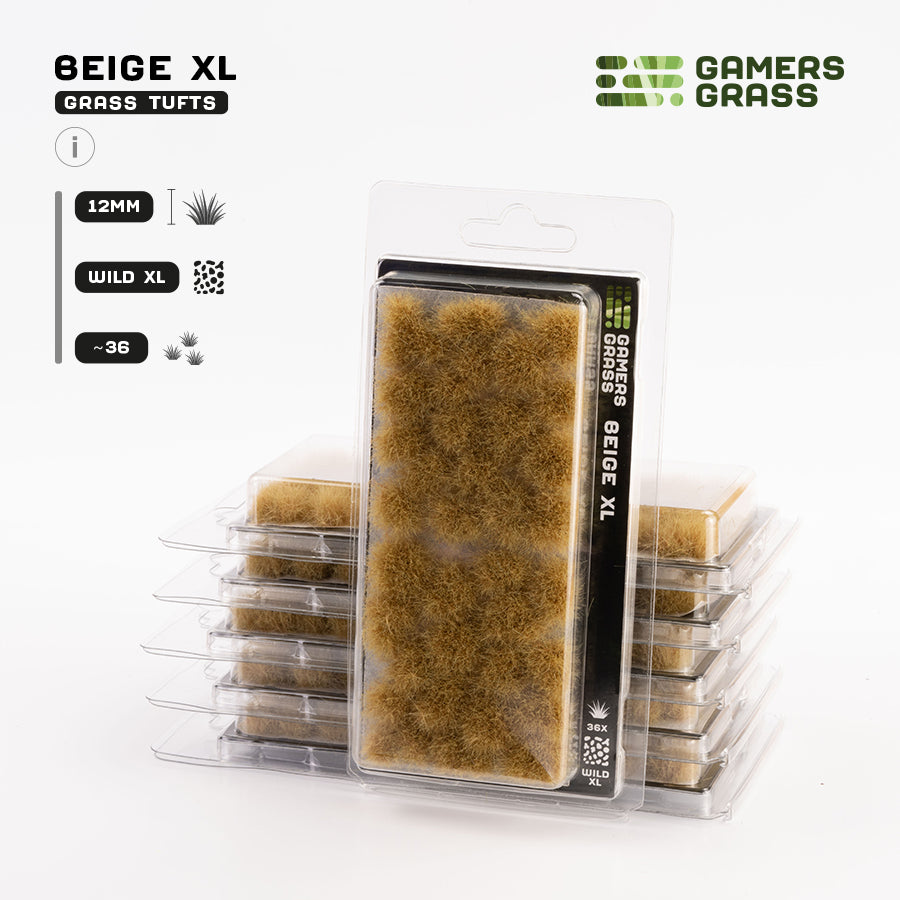 Beige XL 12mm - Wild Tufts By Gamers Grass