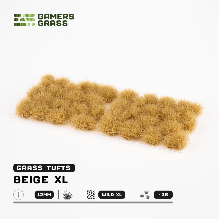 Beige XL 12mm - Wild Tufts By Gamers Grass