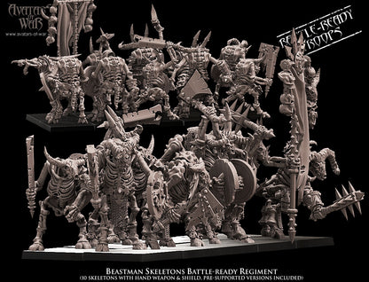 Beastmen Skeletons (Battle-Ready Regiment) by Avatars of War