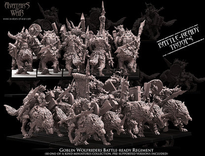 Goblin Wolf Riders (Battle-Ready Regiment) by Avatars of War