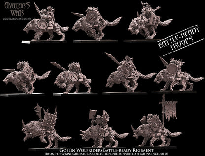 Goblin Wolf Riders (Battle-Ready Regiment) by Avatars of War