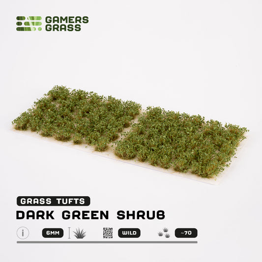 Dark Green Shrubs 6mm - Wild Tufts By Gamers Grass