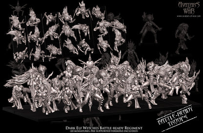 Dark Elf Witches (Battle-Ready Regiment) by Avatars of War