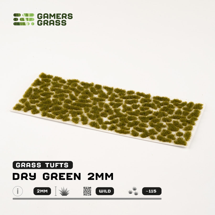 Dry Green 2mm - Wild Tufts By Gamers Grass