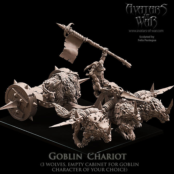 Goblin Chariot (3 Wolves with empty cart)