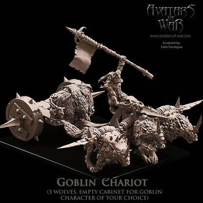 Goblin Chariot (3 Wolves with empty cart)