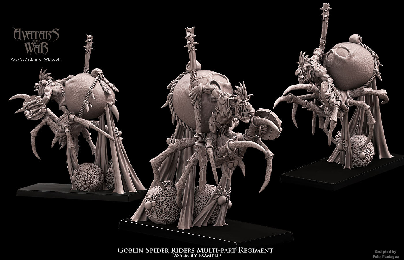 Goblin Spider Riders (Multi-Part Regiment) By Avatars of War