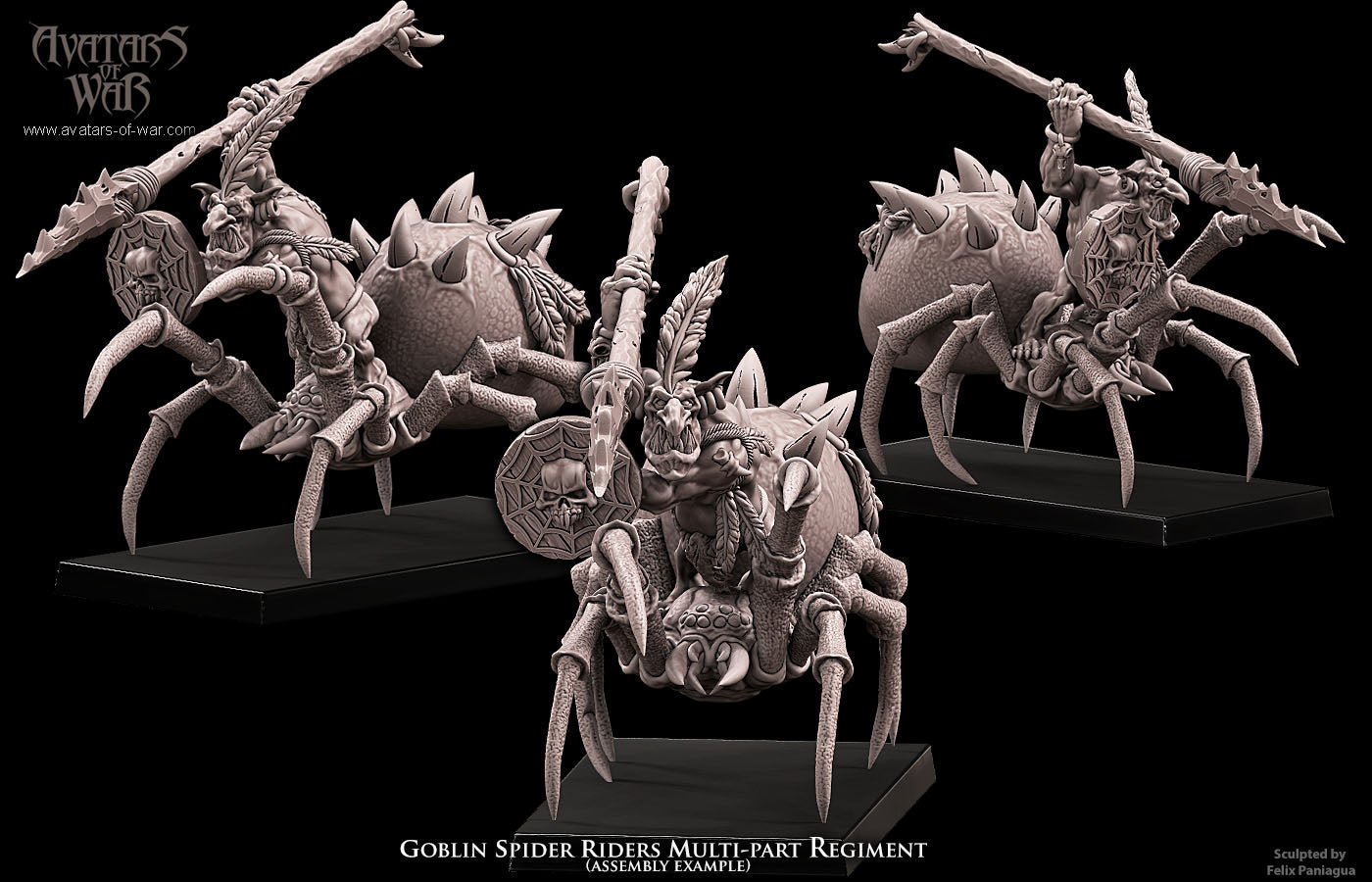 Goblin Spider Riders (Multi-Part Regiment) By Avatars of War