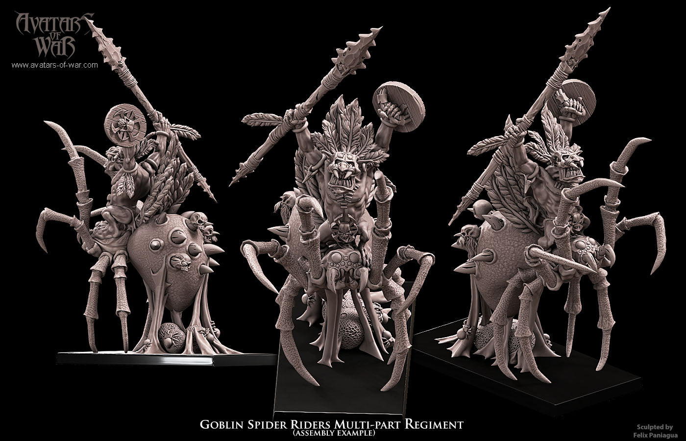 Goblin Spider Riders (Multi-Part Regiment) By Avatars of War