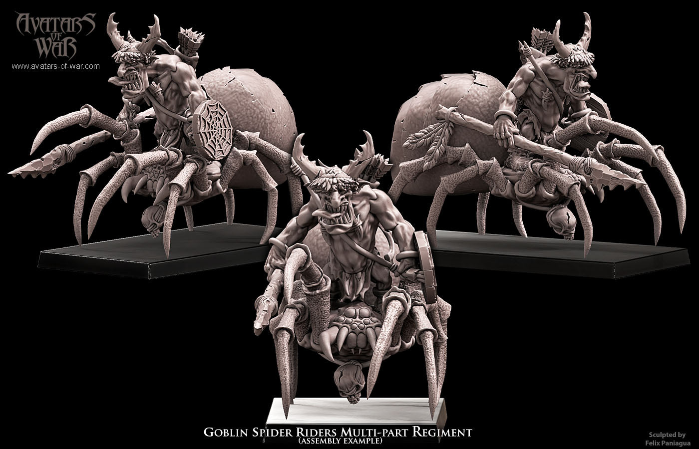 Goblin Spider Riders (Multi-Part Regiment) By Avatars of War