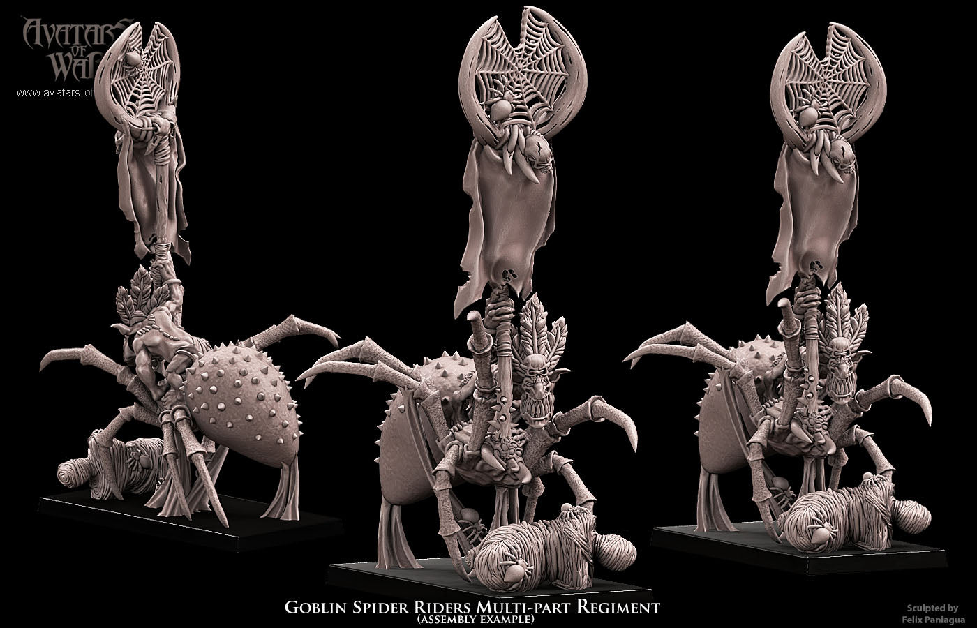 Goblin Spider Riders (Multi-Part Regiment) By Avatars of War