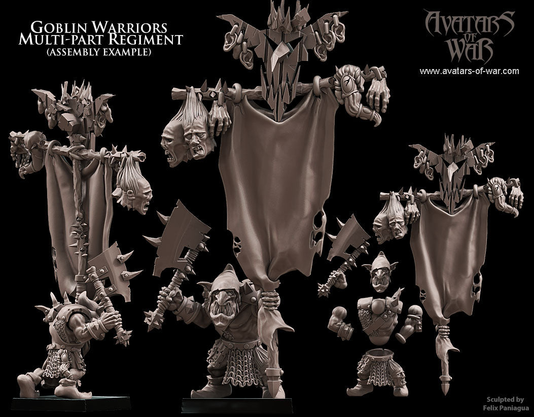 Goblin Warriors (Multi-Part Regiment) by Avatars of War