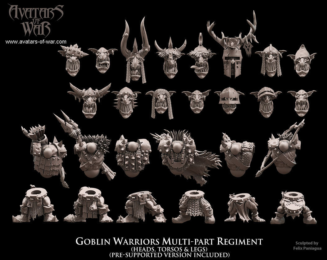 Goblin Warriors (Multi-Part Regiment) by Avatars of War