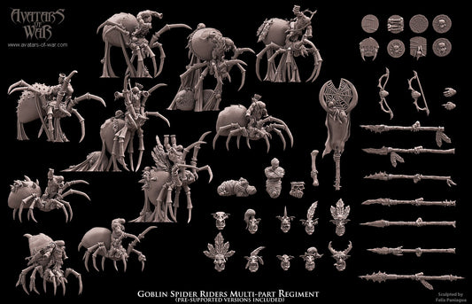 Goblin Spider Riders (Multi-Part Regiment) By Avatars of War