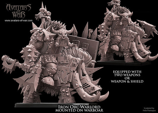 Iron Orc Warlord on Warboar by Avatars of War