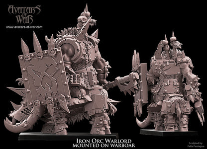 Iron Orc Warlord on Warboar by Avatars of War