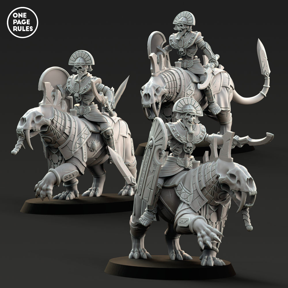 Beast Riders (Hand Weapon) - Mummified Undead (3 Models)