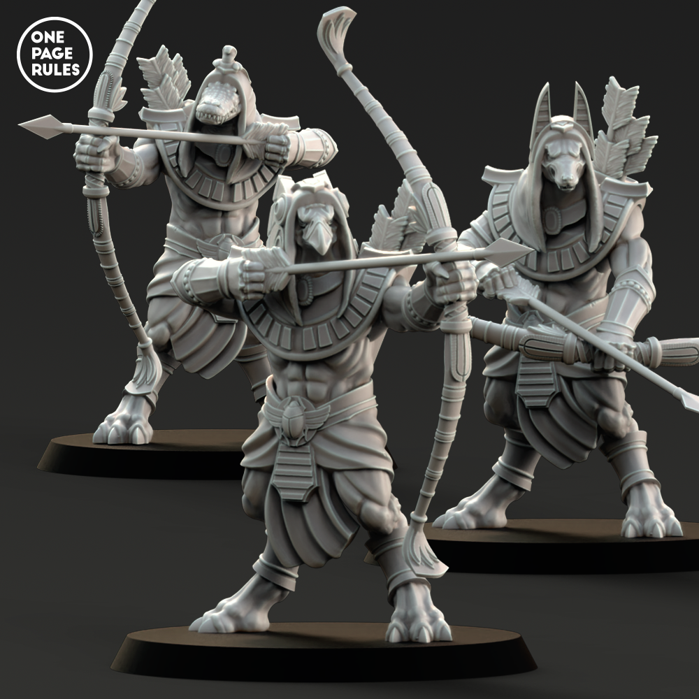 Guardian Statues (Bow) - Mummified Undead (3 Models)