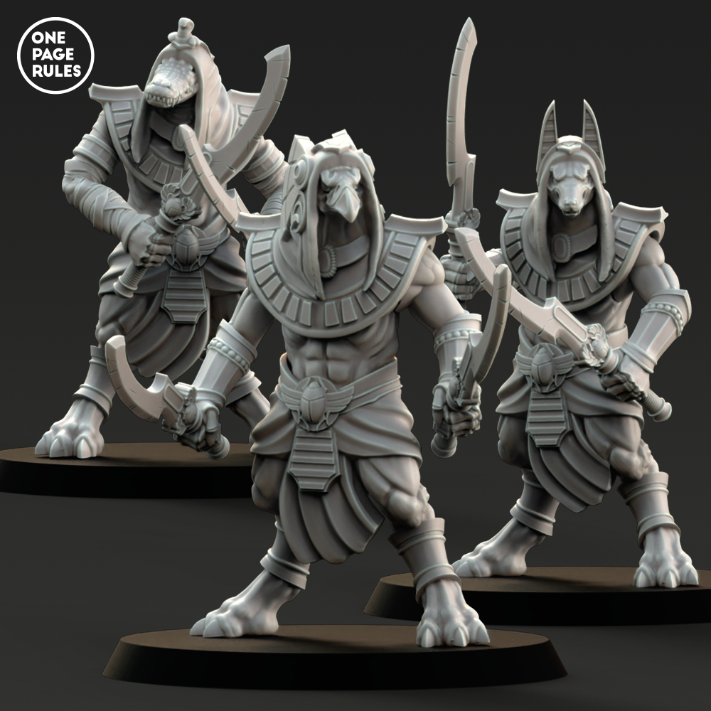 Guardian Statues (Dual Hand Weapons) - Mummified Undead (3 Models)