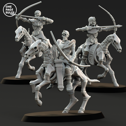 Skeleton Horsemen (Bow) - Mummified Undead (3 Models)